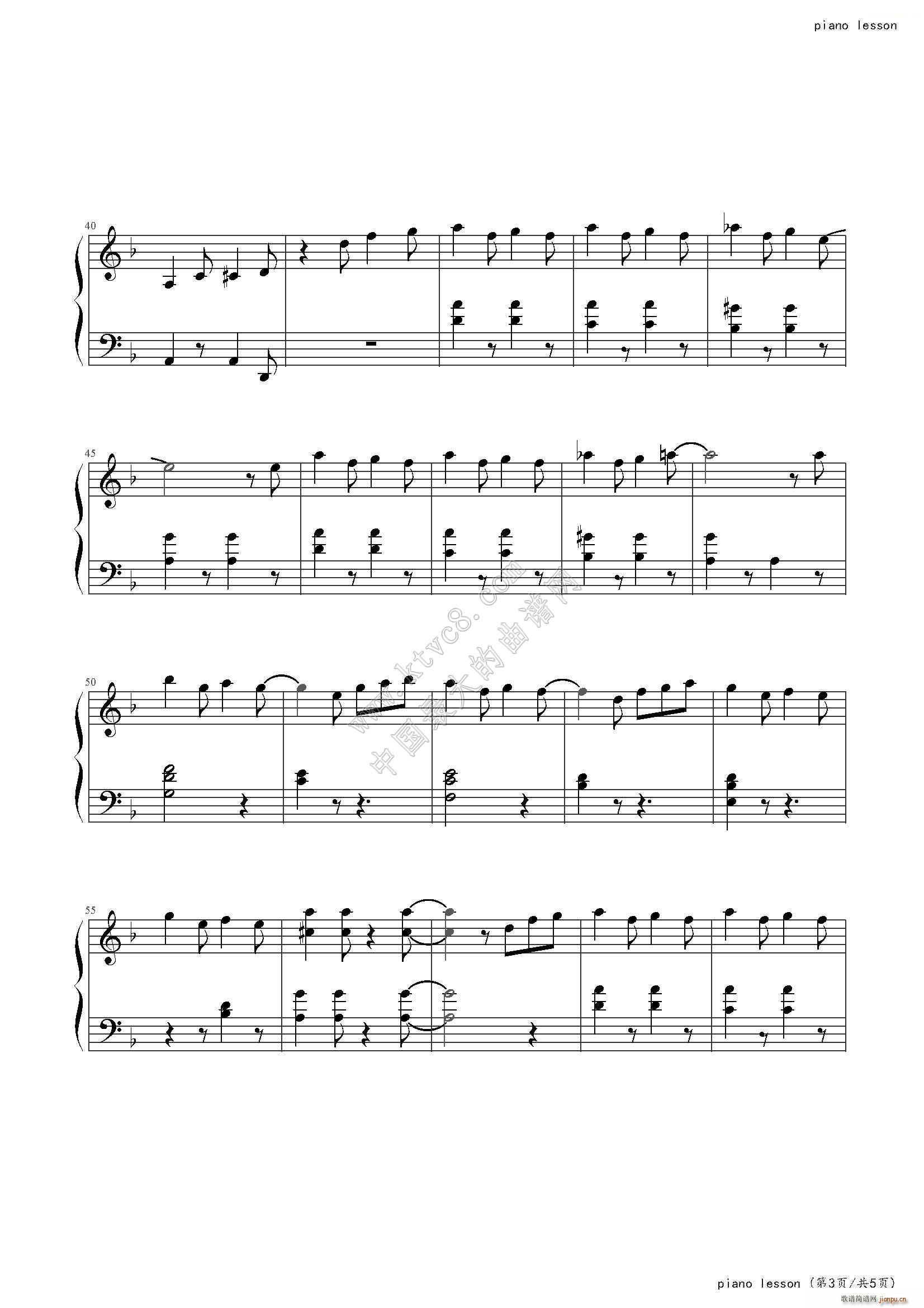 piano lesson(钢琴谱)3