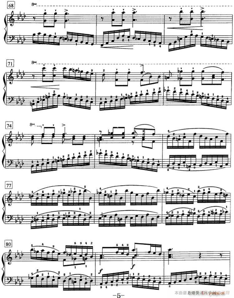 钢琴教程第七级 练习曲 名手之道 No 21(钢琴谱)5