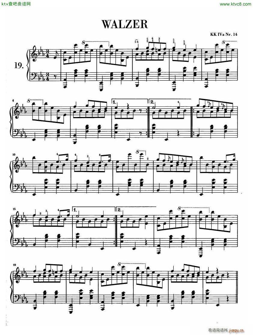 Chopin Valse in Eb(钢琴谱)1