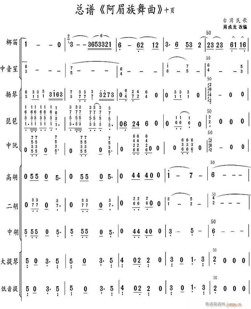 阿美族舞曲 10(总谱)1