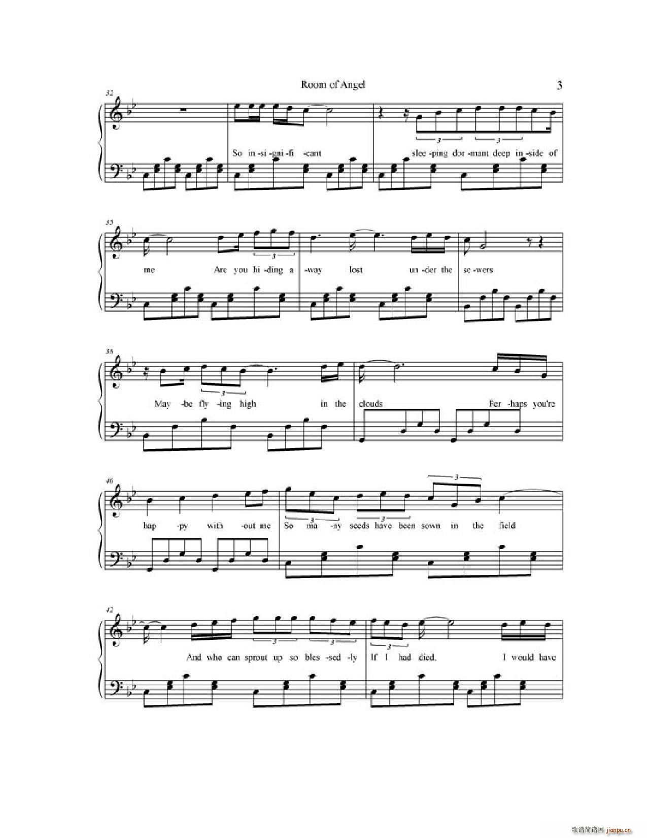 寂静岭 Silent Hill 4 Room of Angel(钢琴谱)3