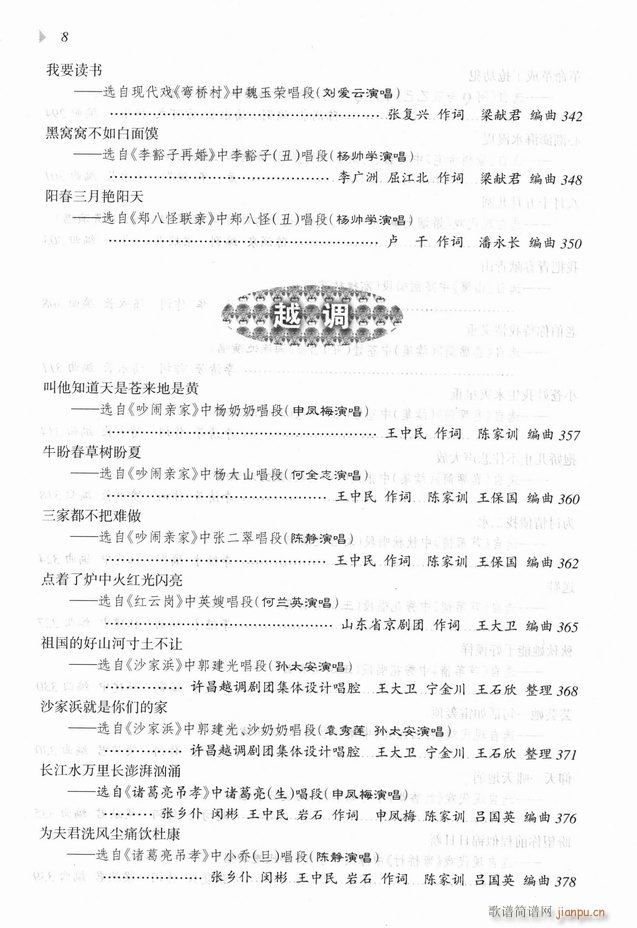 梨园春戏曲新唱段选粹目录1 60(豫剧曲谱)8