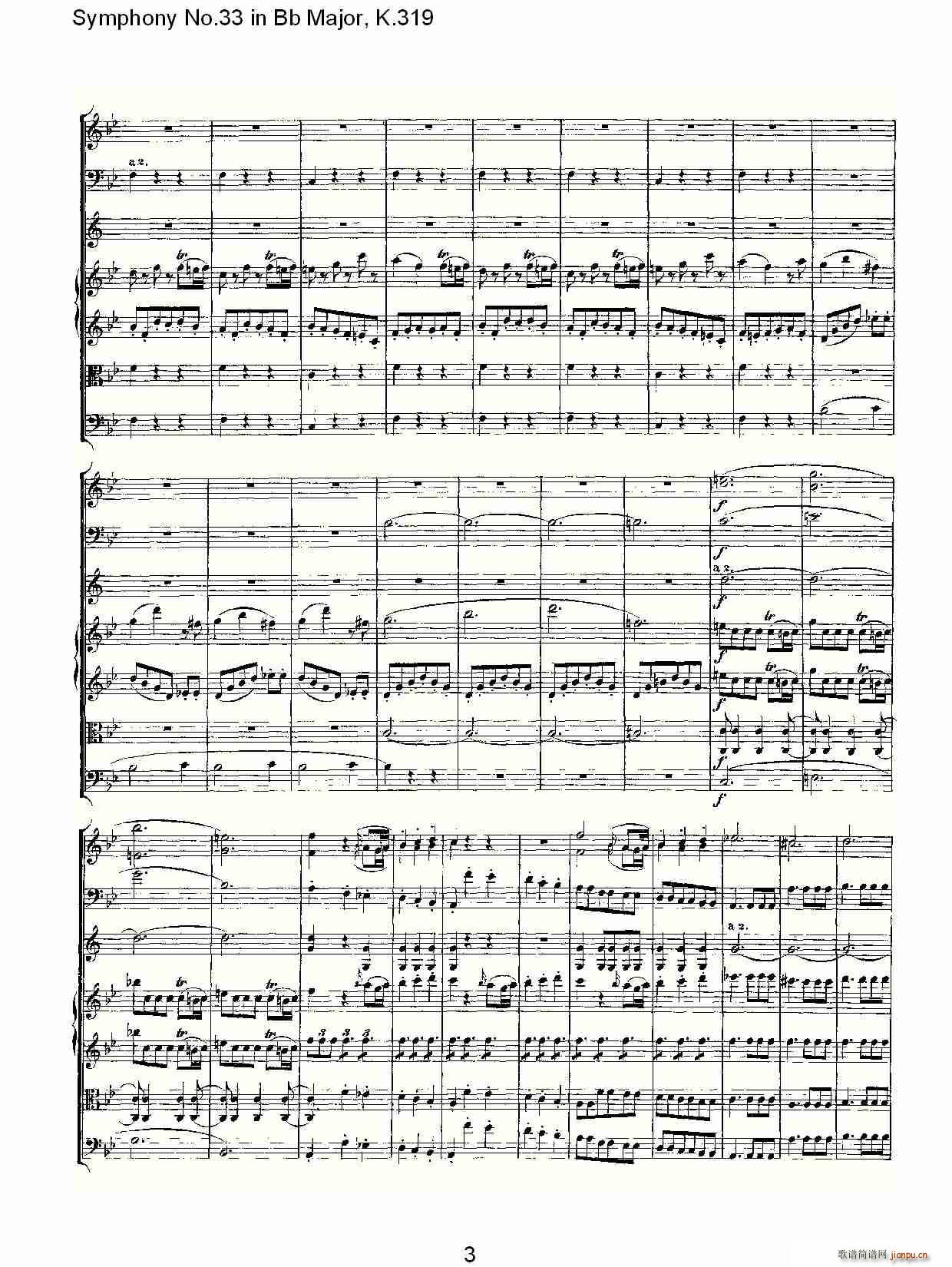 Symphony No.33 in Bb Major, K.319(十字及以上)3