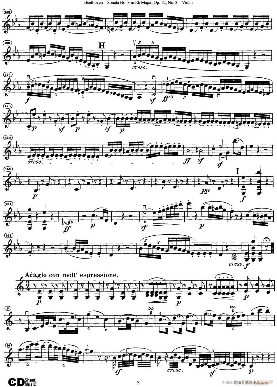 Violin Sonata No 3 in Eb Major Op 12 No 3(十字及以上)3