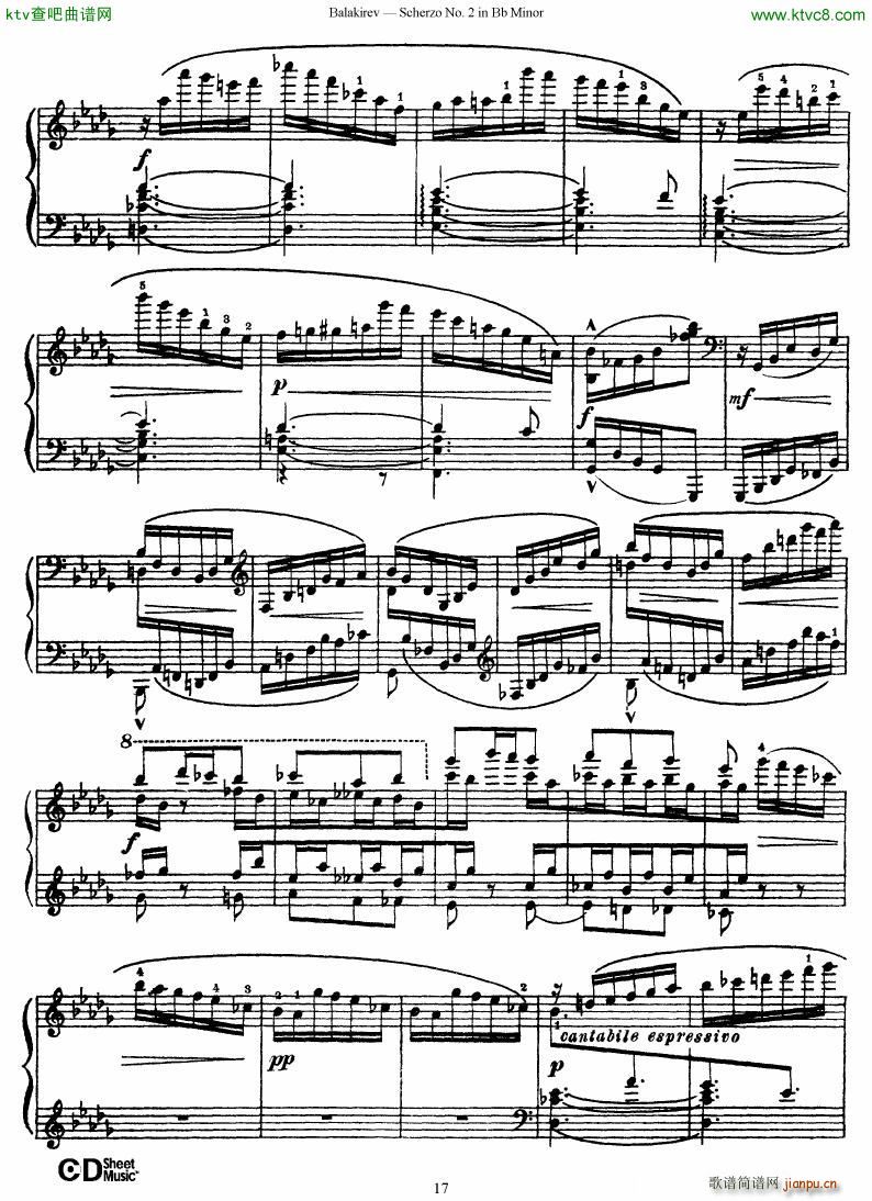 Balakirev Scherzo No 2 Bb Minor(钢琴谱)17