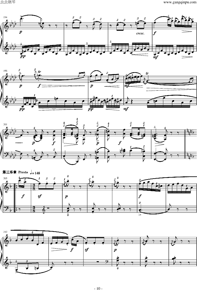 莫扎特F大调钢琴奏鸣曲 K280(钢琴谱)10