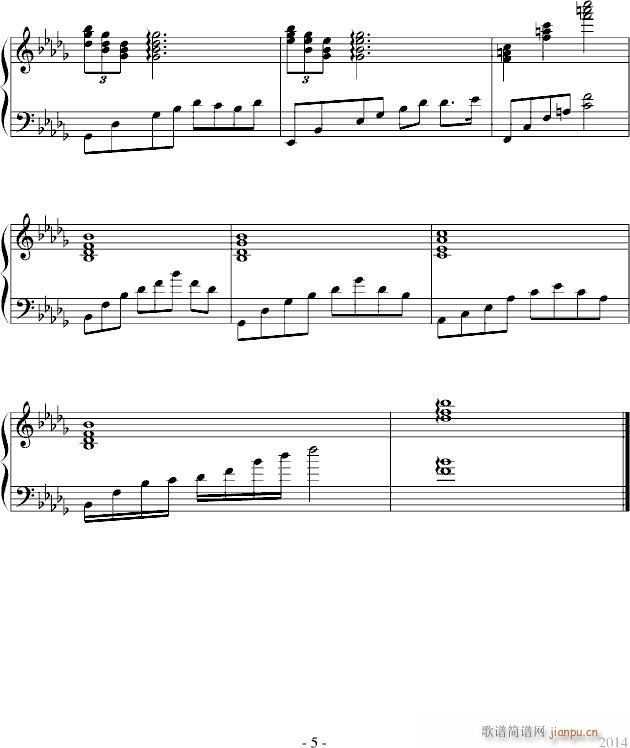Holess(钢琴谱)5