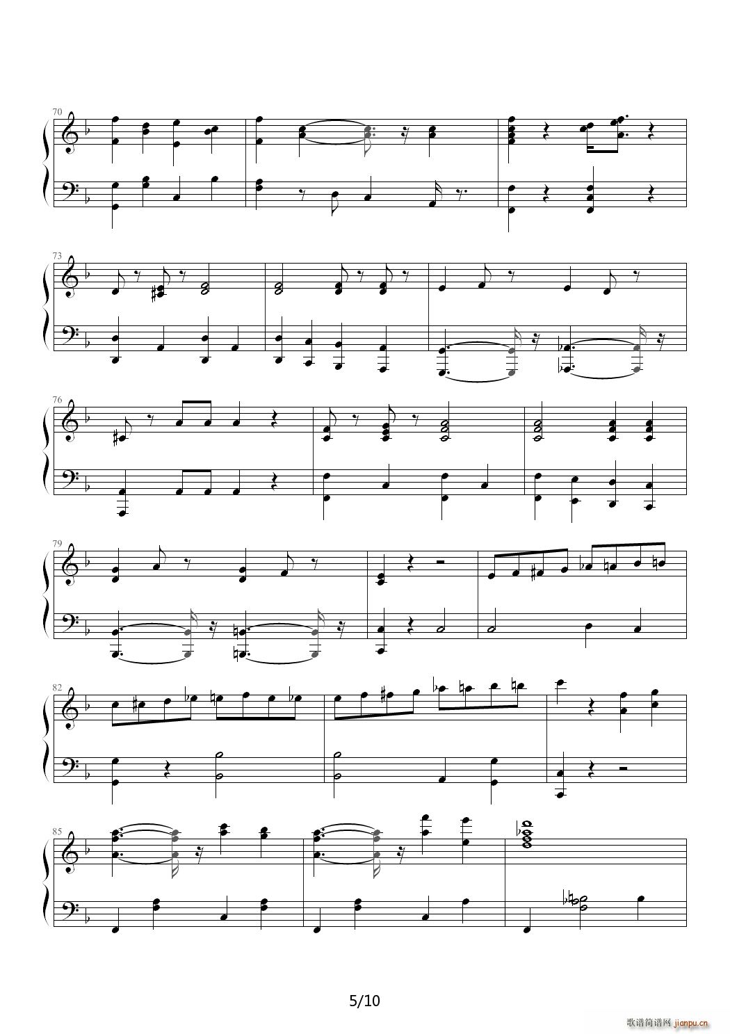 Pro Patria March C调(钢琴谱)5