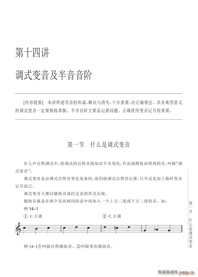 其他 第14讲调式半音及半音音阶 第149页第1节调式变音(十字及以上)1