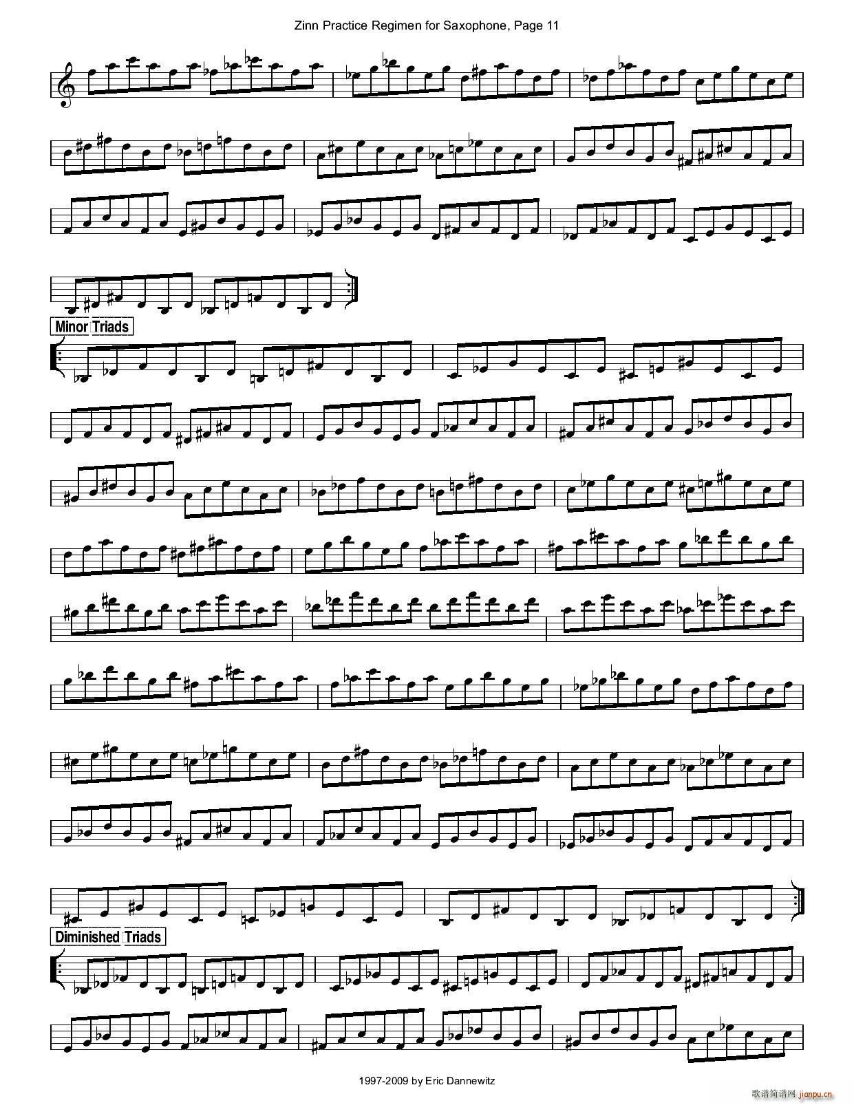 ZinnRegimenSax2009练习曲(十字及以上)14