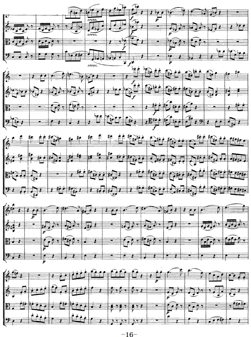 Mozart Quartet No 19 in C Major K 465(总谱)16