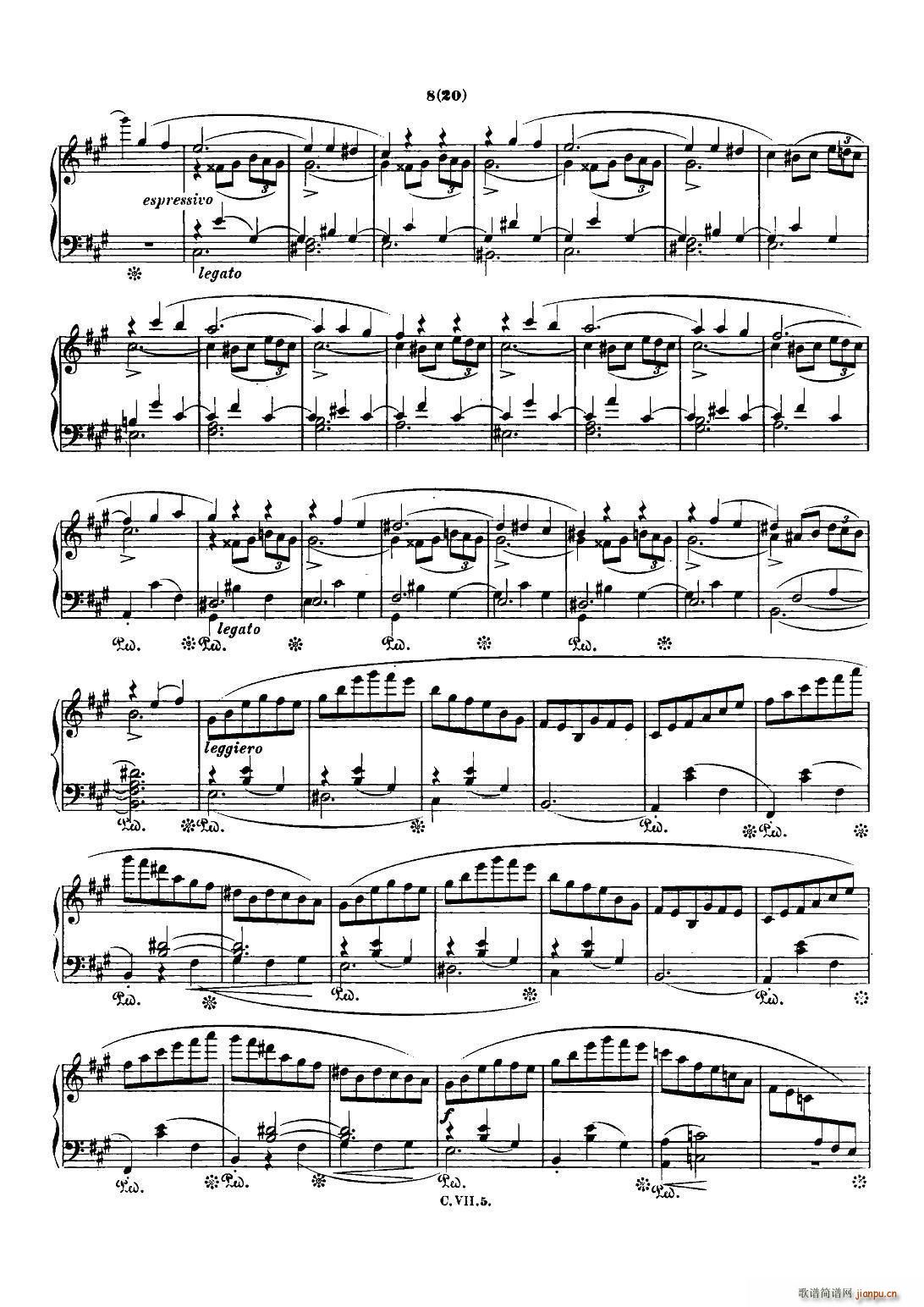 肖邦 钢琴谐谑曲 Chopin Scherzo No 2 降b小调 Op 31(钢琴谱)7