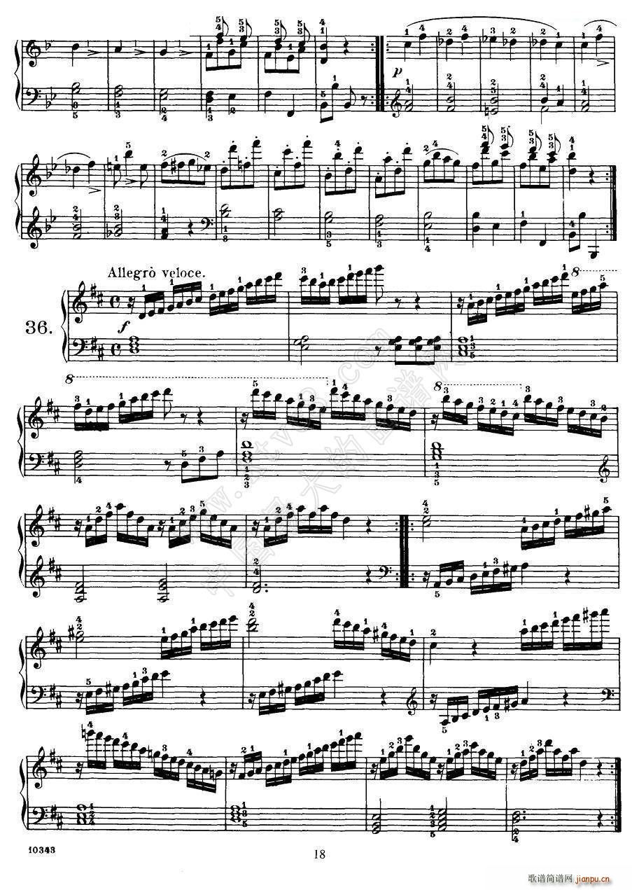 Czerny 100 Progressive Studies Op 139 22 36(钢琴谱)8