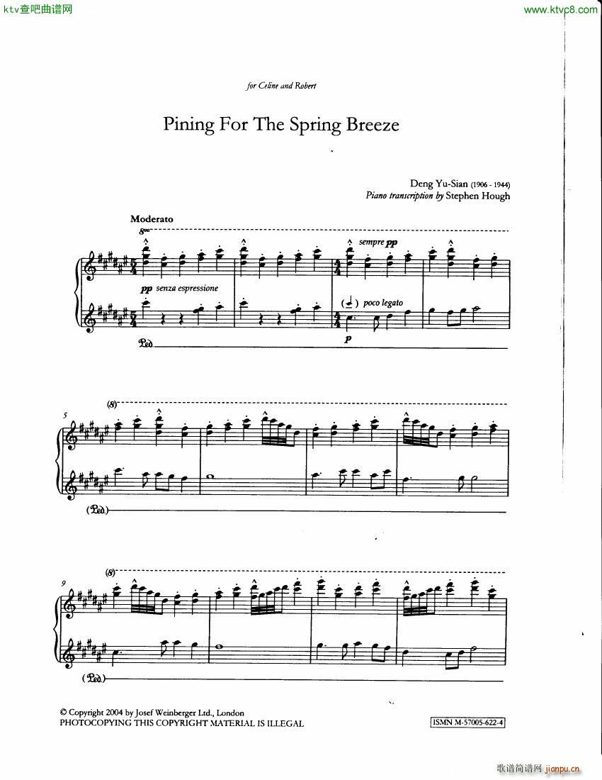 Yu Sian Hough Spring Breeze(钢琴谱)1