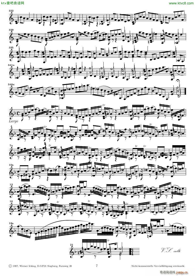 Bach JS BWV 1005 Sonata for Solo Violin in C(钢琴谱)7