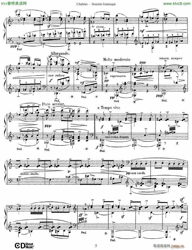 Chabrier Bourreé Fantasque(钢琴谱)5