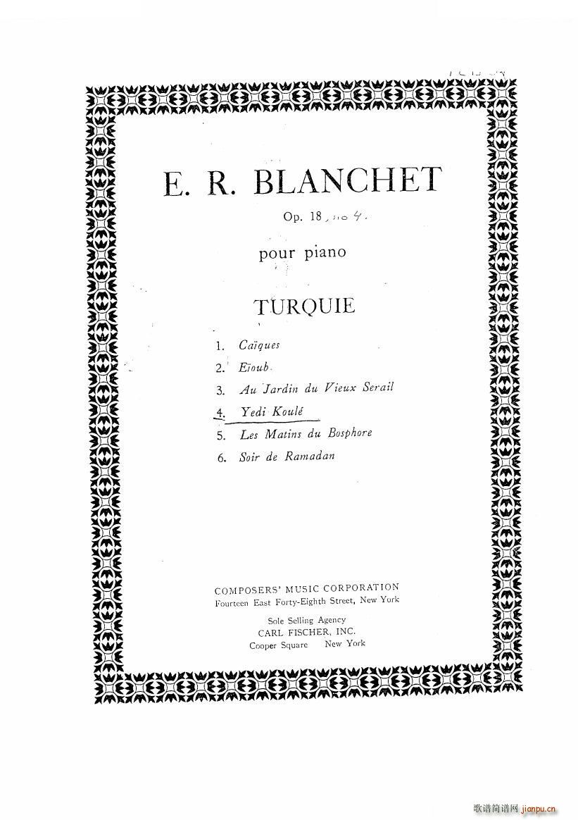 Blanchet Op 18 Turquie Op 18 Turquie(十字及以上)15