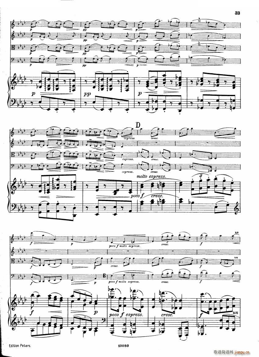 Brahms op 34 Piano Quintet f minor score 一(钢琴谱)32