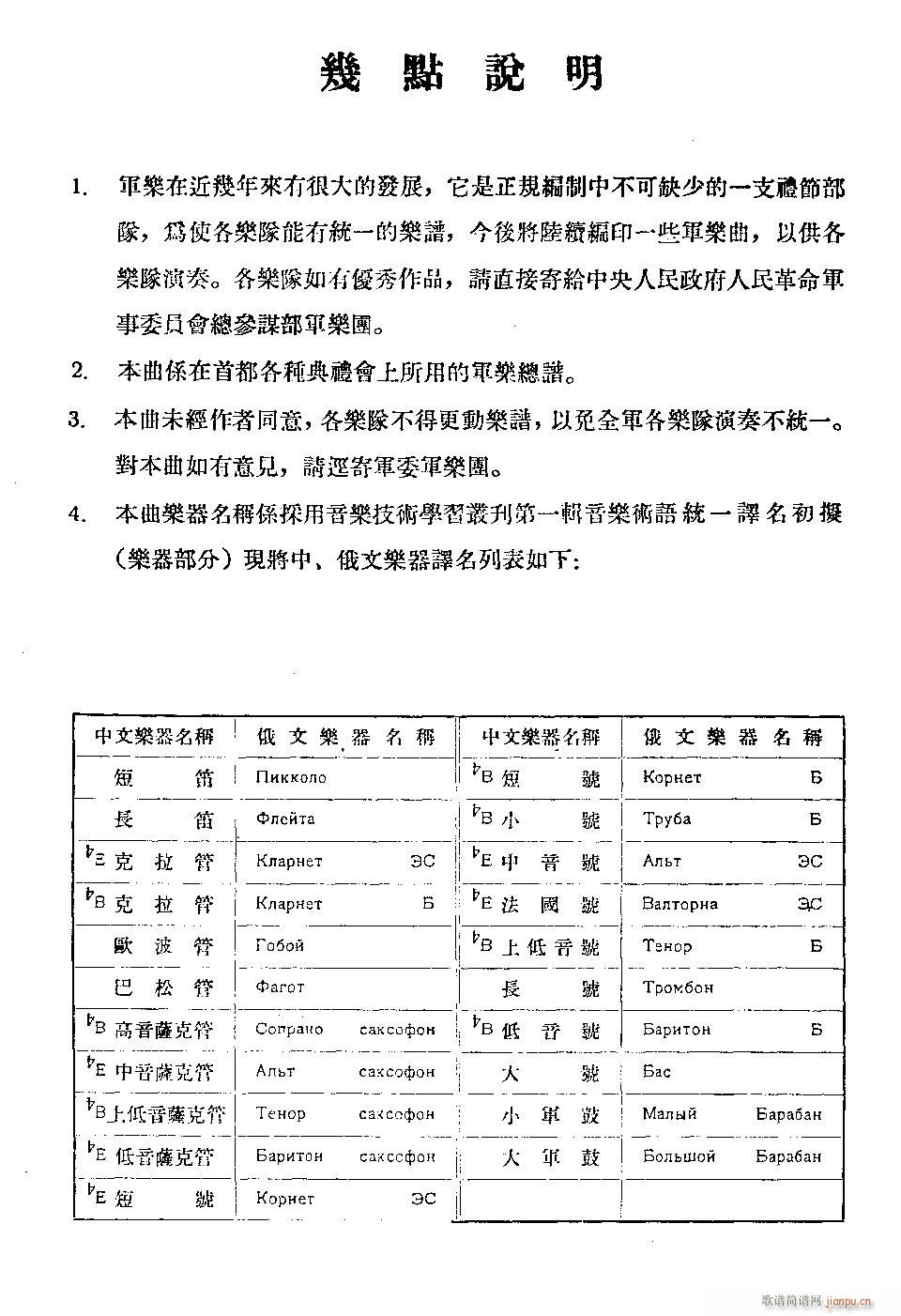 中华人民共和国国歌 军乐(总谱)5