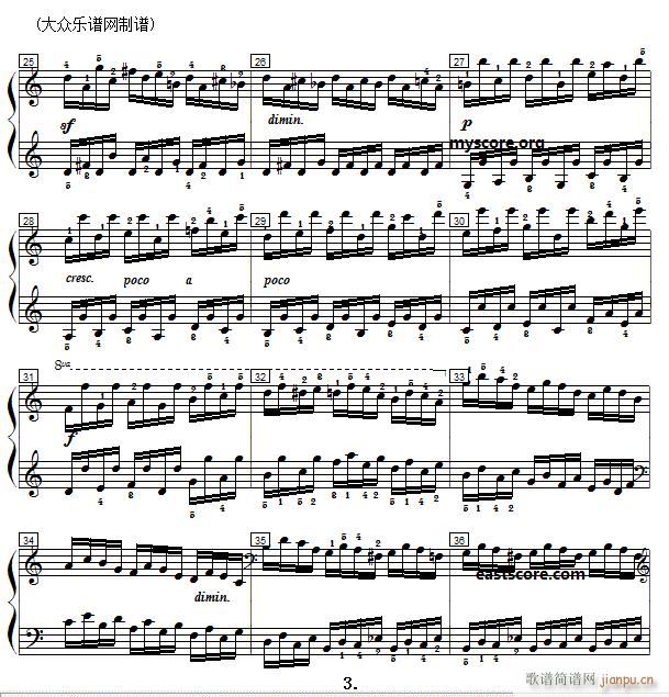 车尔尼 钢琴快速练习曲 Czerny 299 第20首 及练习提示(钢琴谱)3