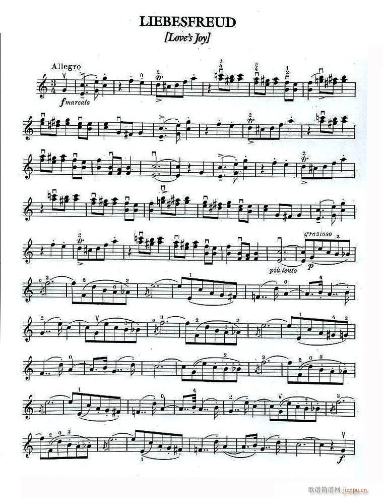 爱的欢乐(小提琴谱)1