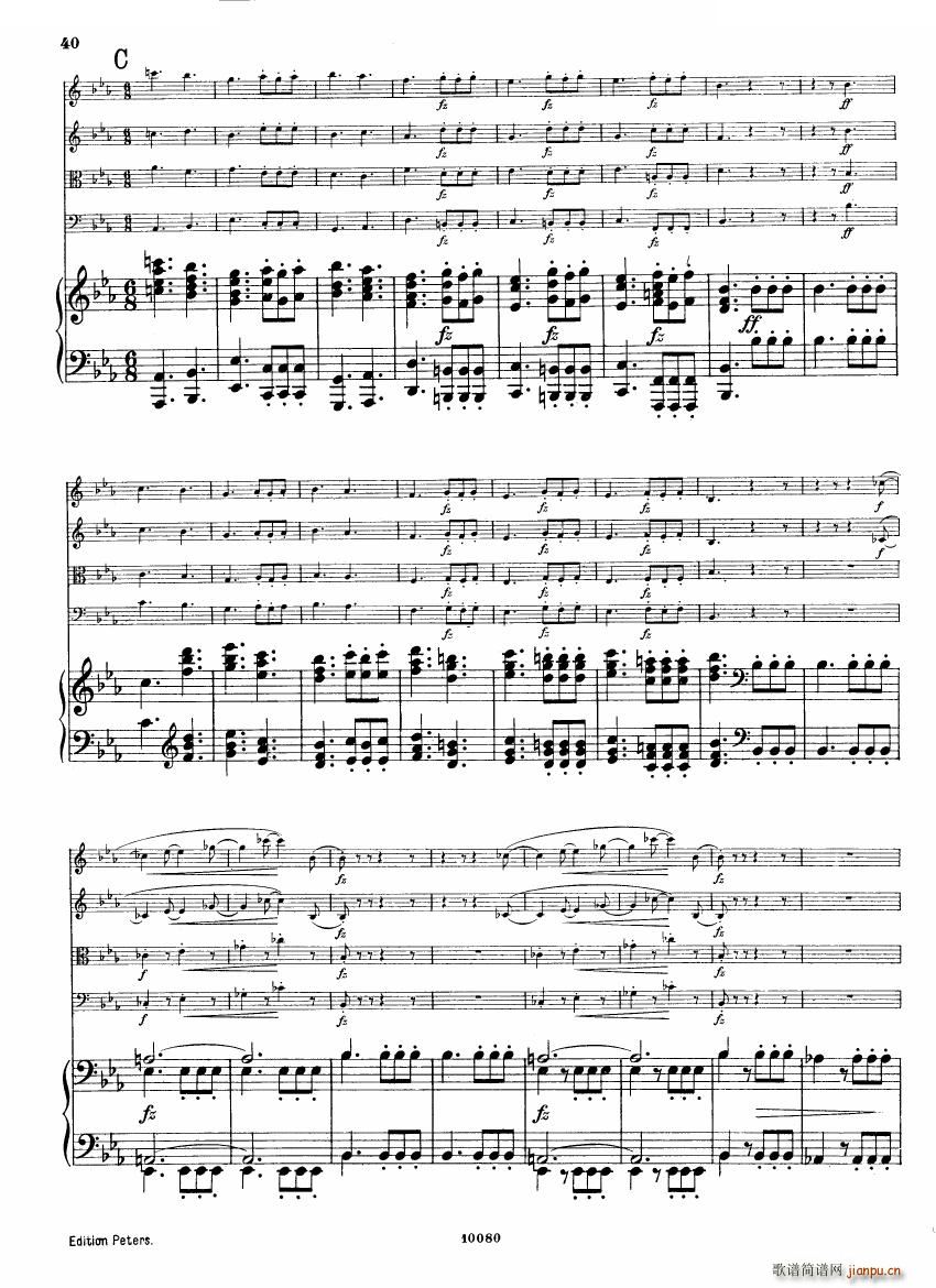 Brahms op 34 Piano Quintet f minor score 一(钢琴谱)39