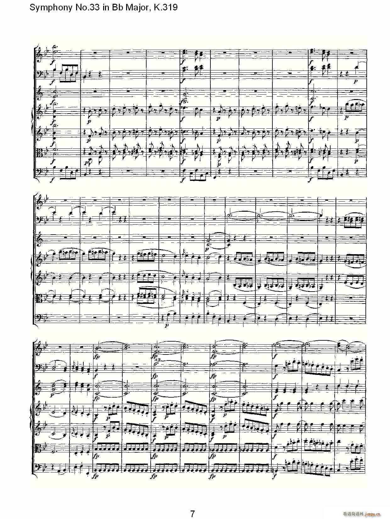 Symphony No.33 in Bb Major, K.319(十字及以上)7