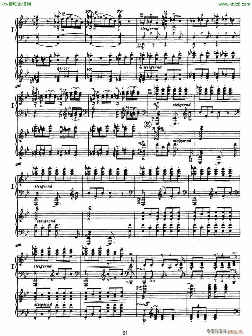 Bruckner Symphony No 4 4 hands arr 二(钢琴谱)10