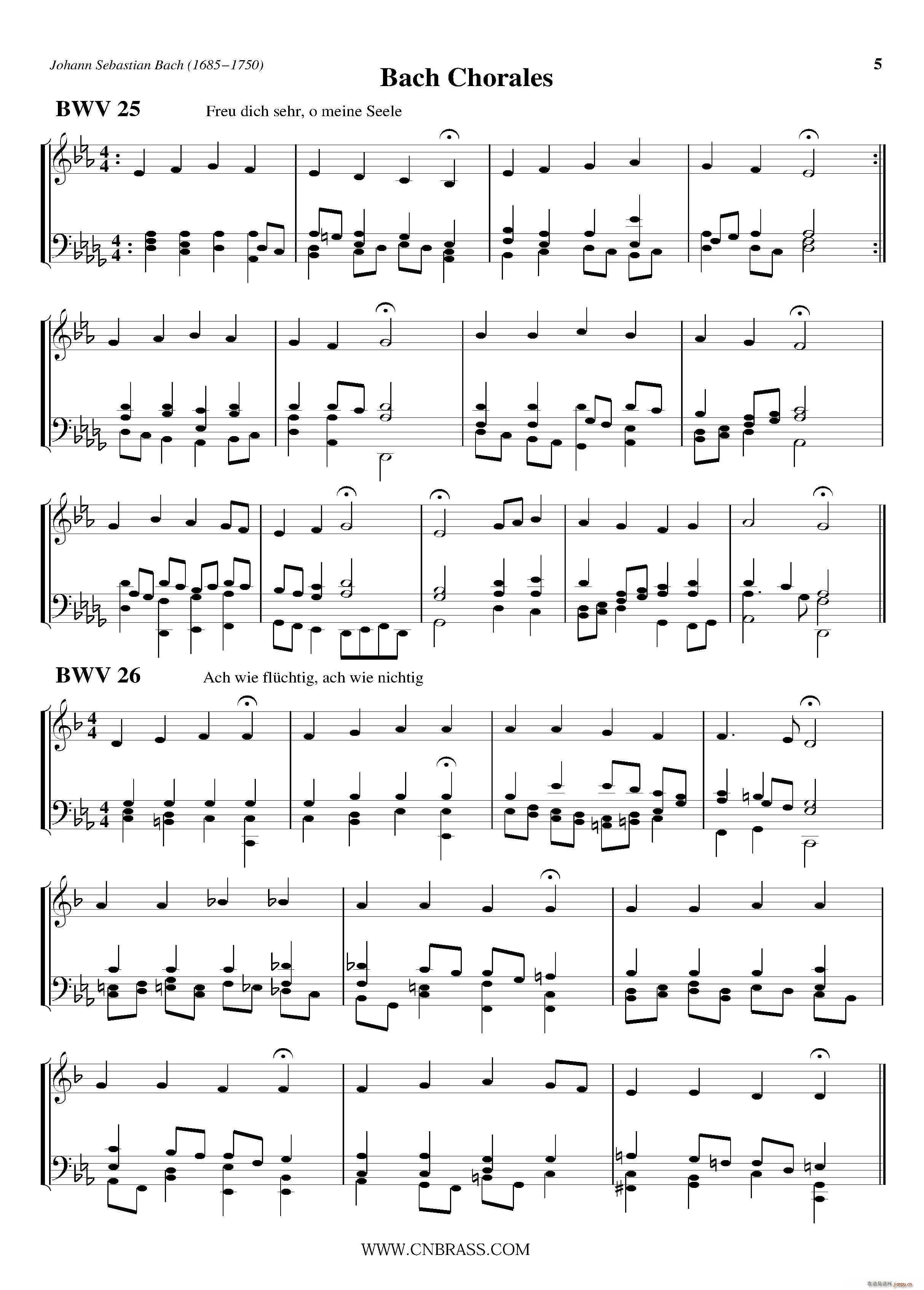 Bach Chorales 小号(十字及以上)1