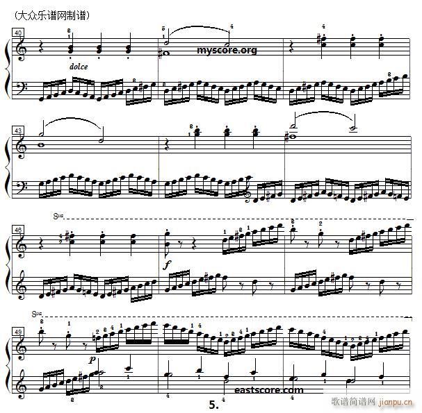 车尔尼 钢琴快速练习曲 Czerny 299 第9首 及练习提示(钢琴谱)5