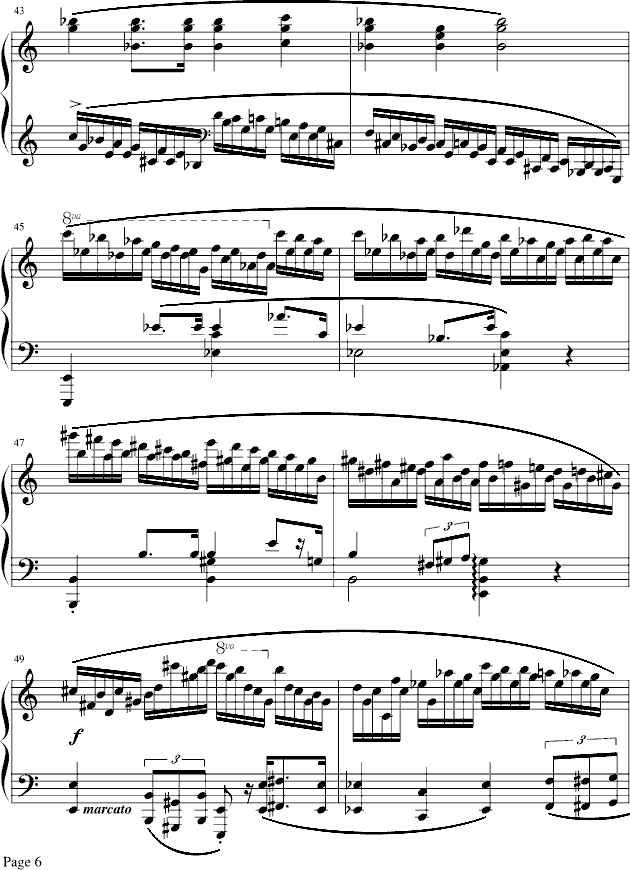 肖邦冬风练习曲(钢琴谱)6