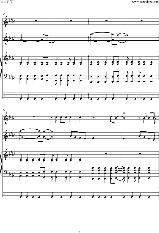viva la vida(钢琴谱)3