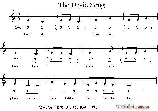 The Basic Song 英文儿歌(十字及以上)1