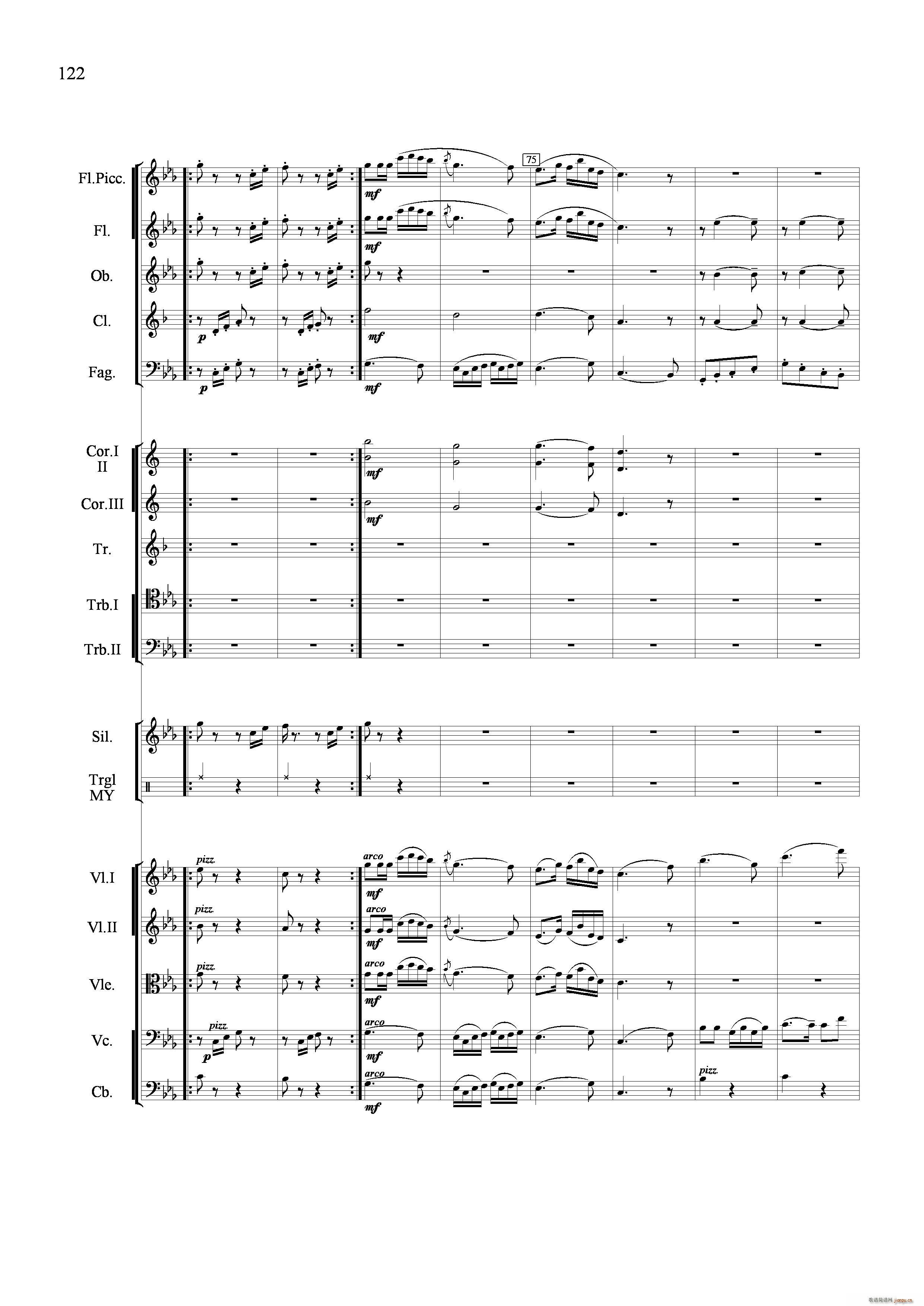 小八路勇闯封锁线 管弦乐合奏 铜管(总谱)10