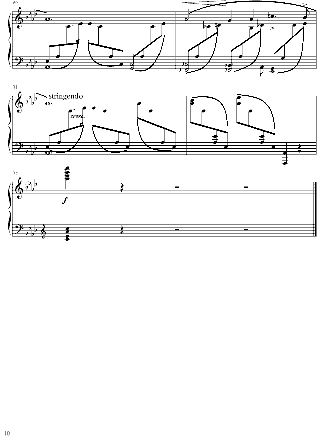 奉献李斯特改编(钢琴谱)10