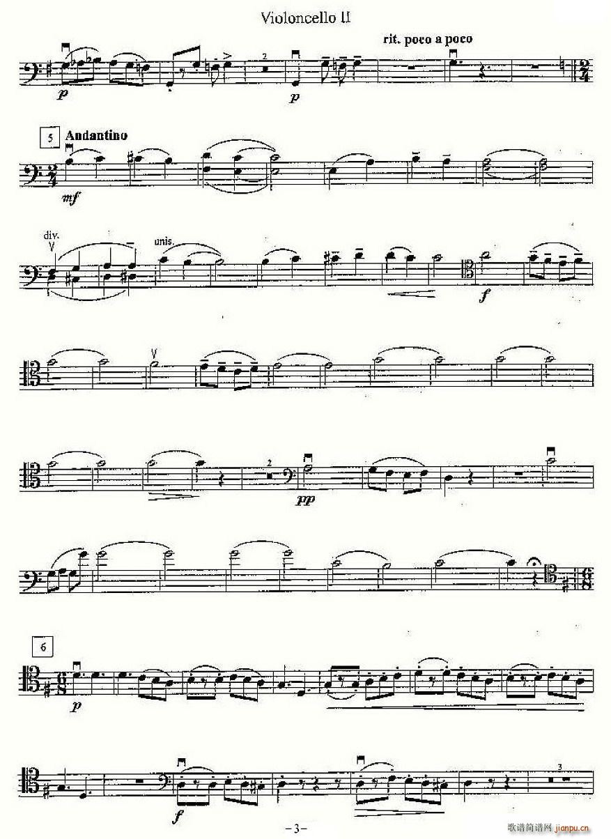 格鲁吉亚舞曲(大提琴谱)6