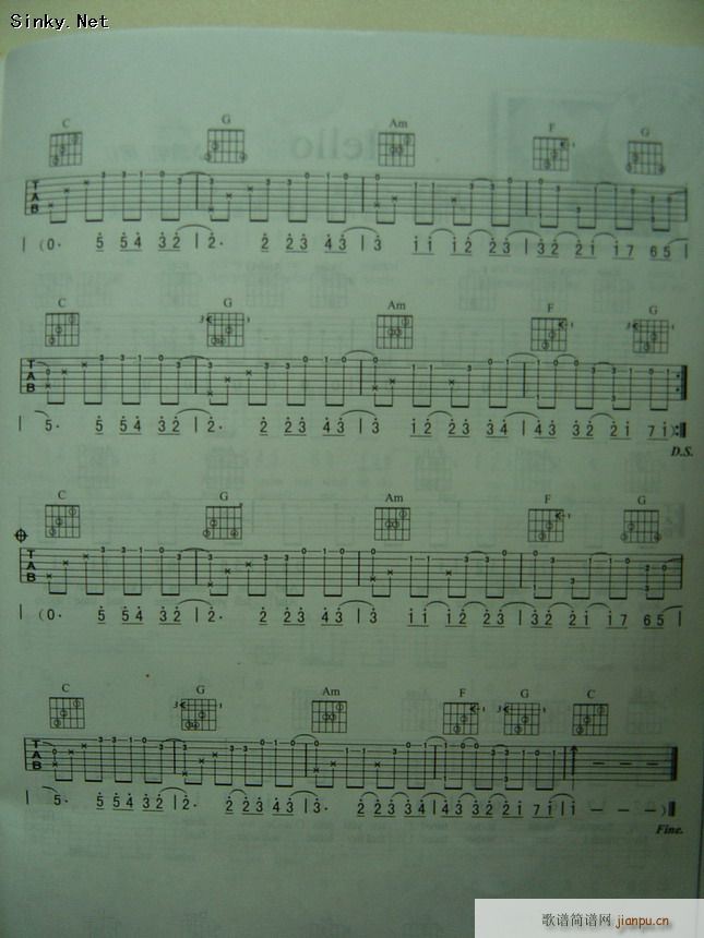 ght here waiting(吉他谱)3