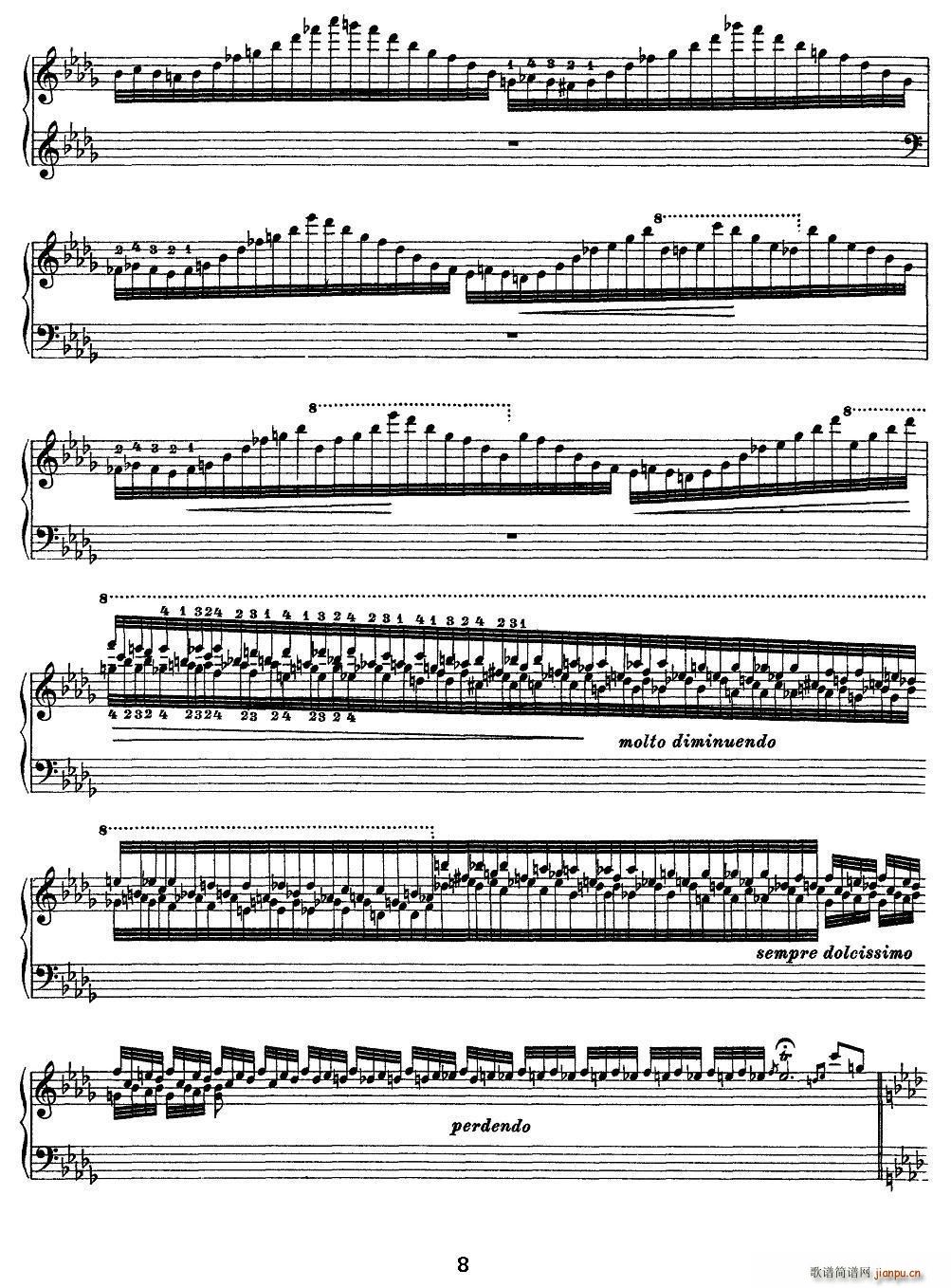 12首超级技巧练习曲 Ricordanza 回忆(钢琴谱)8