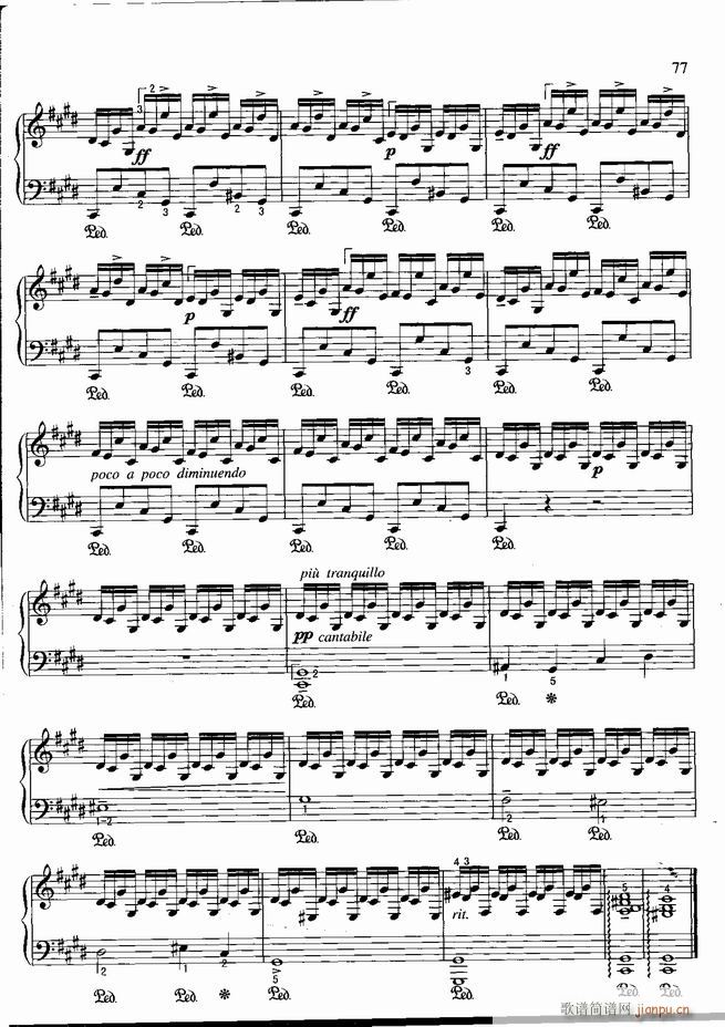 钢琴 不可不弹的世界钢琴名曲100首 五(钢琴谱)78
