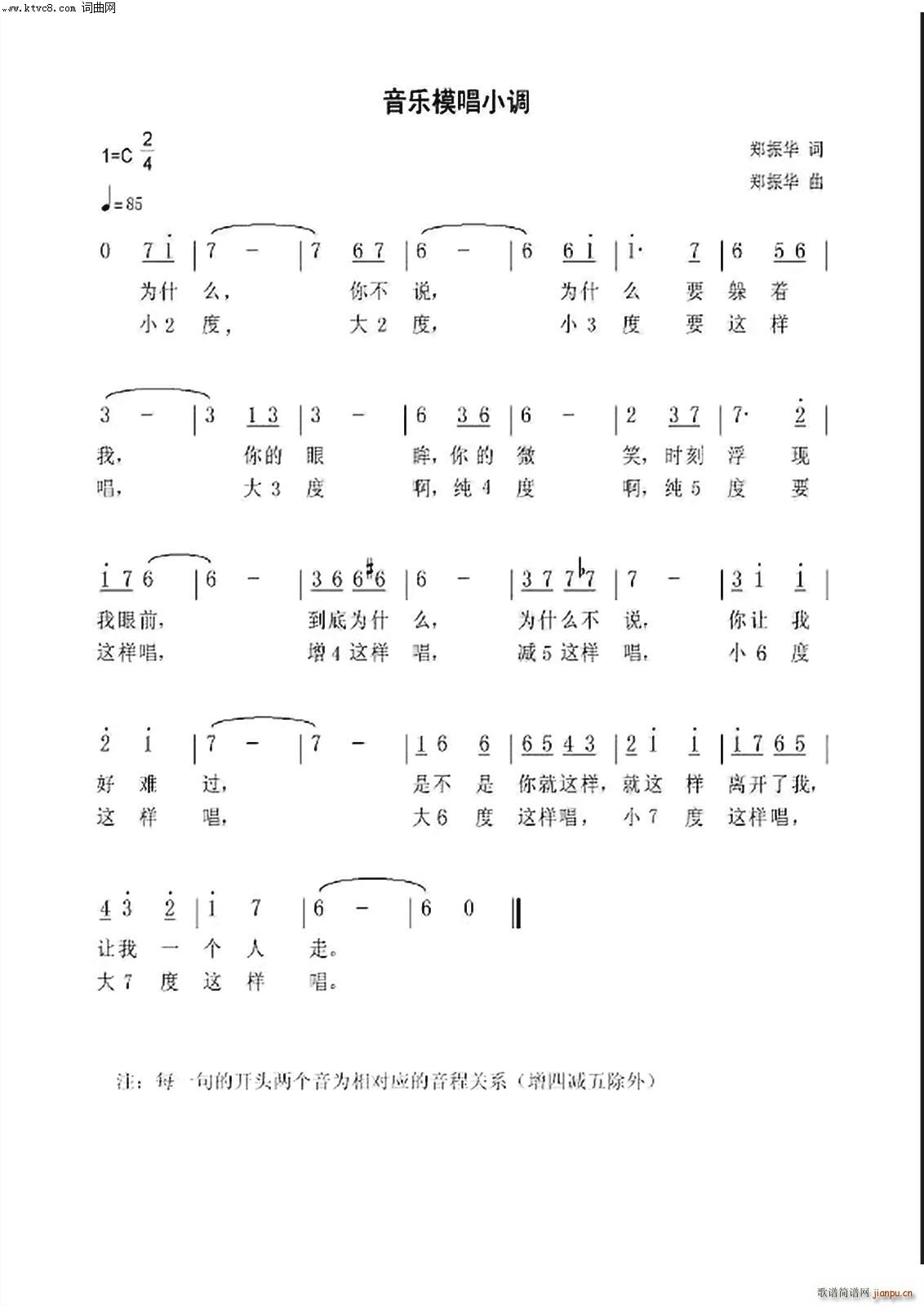 音程模唱小调(六字歌谱)1