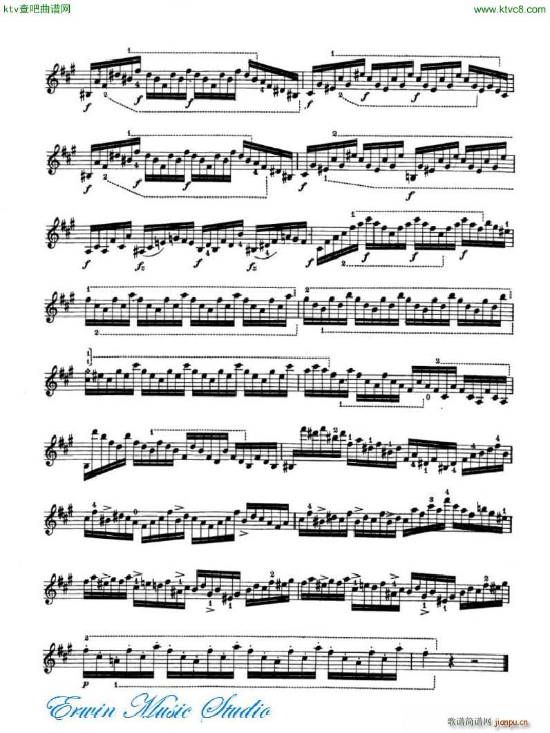 罗德 24首练习曲Pierre Rode 24 Studi Per violino 01 08(十字及以上)16