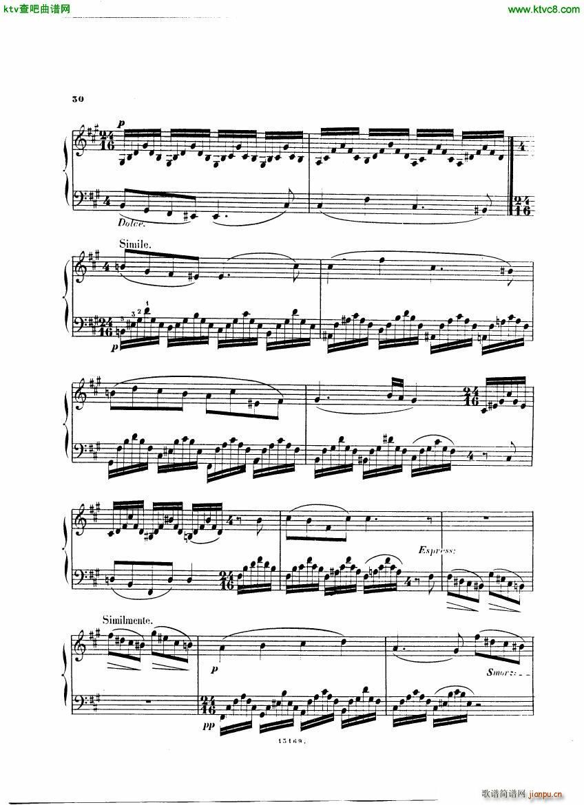 Alkan op 38 Trente Chants(钢琴谱)30
