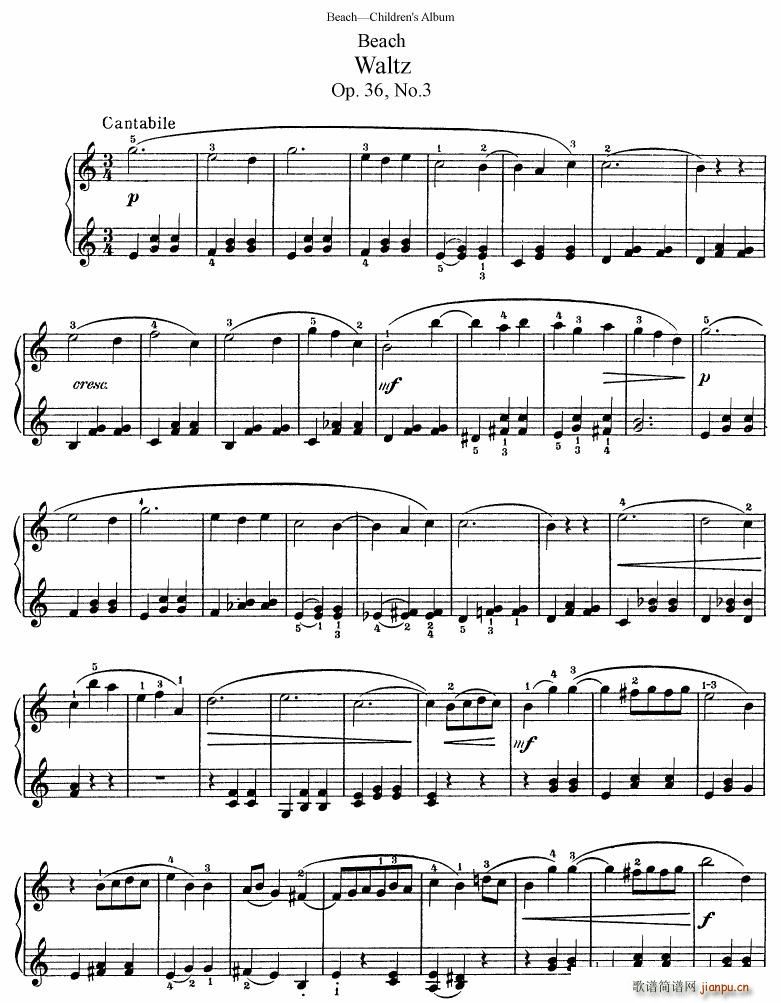 Beach Op 36 Children s Album(钢琴谱)5