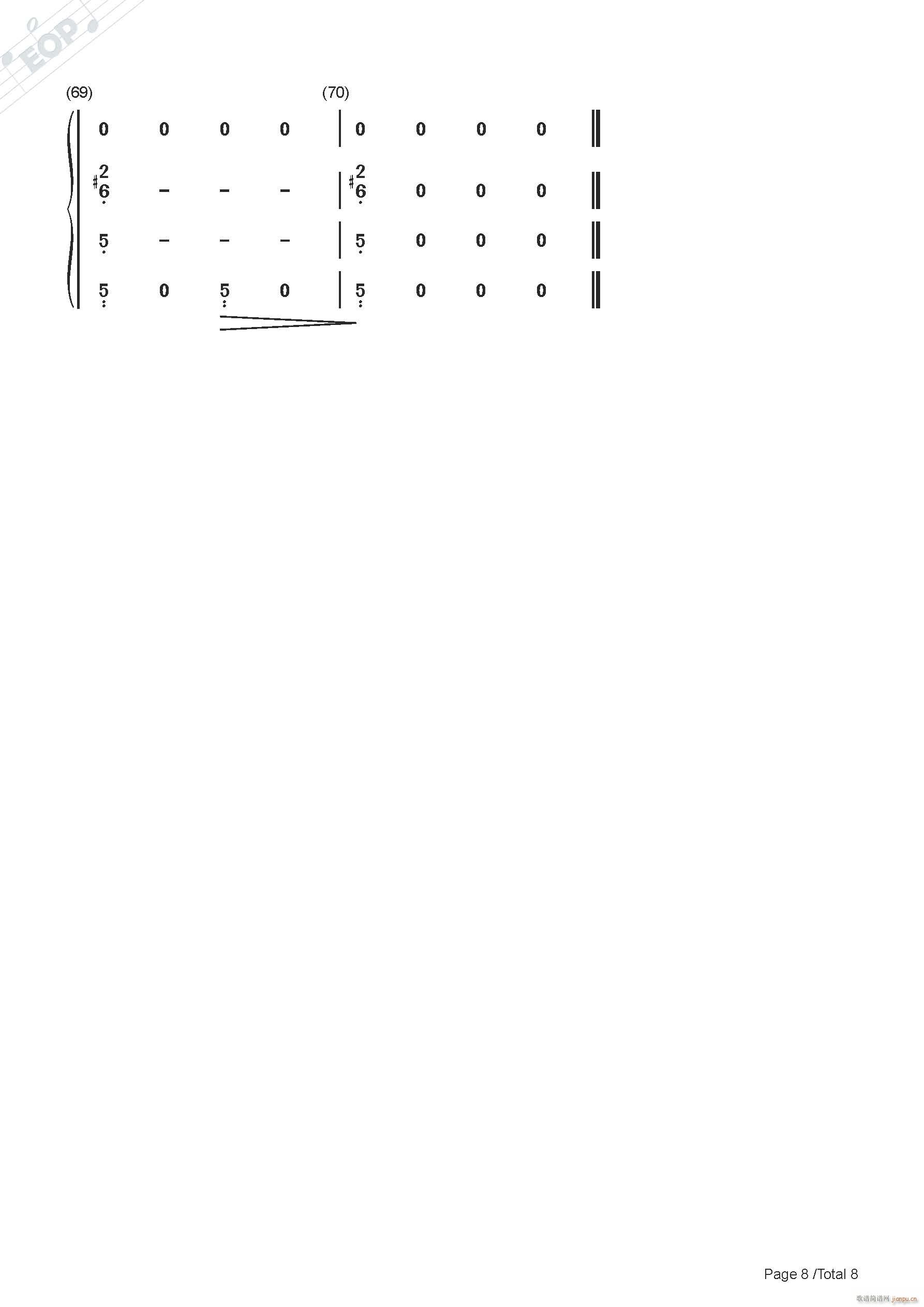 柴可夫斯基 天鹅湖场景 管弦乐四重奏(总谱)8