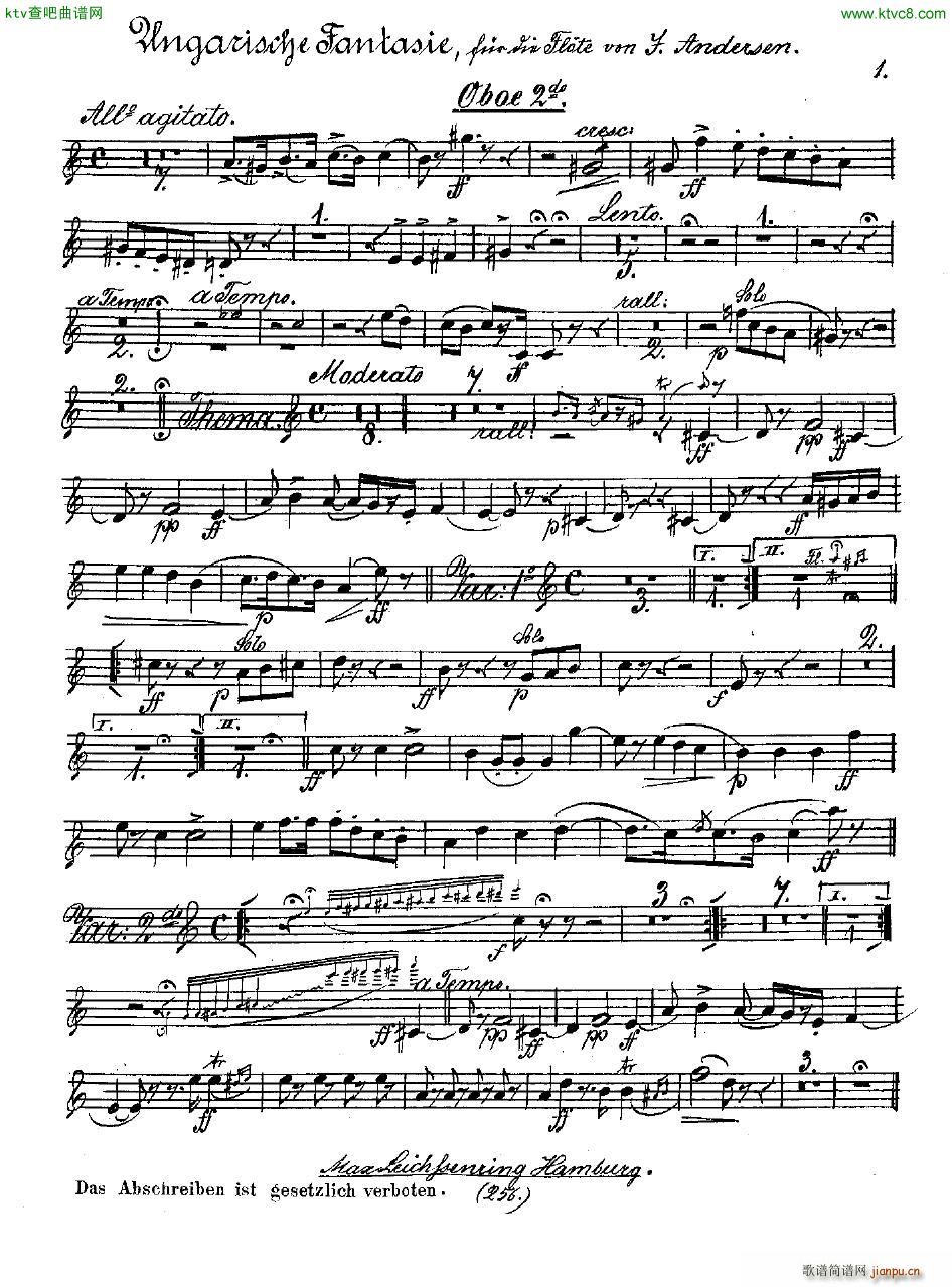Andersen op 2 Ungarische Fantasie orch parts(钢琴谱)23