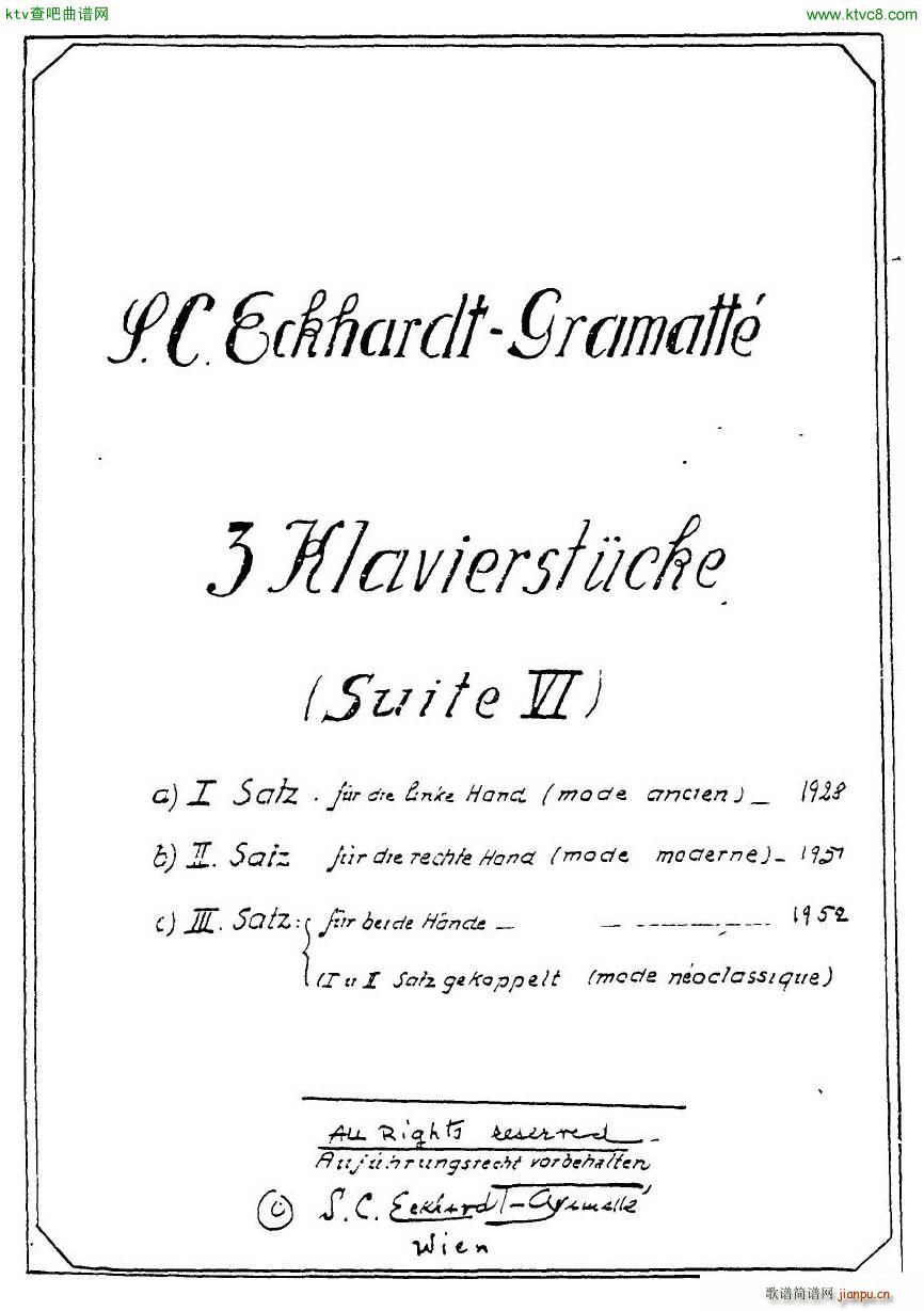 Eckhardt Grammate Sonata no 4(钢琴谱)1