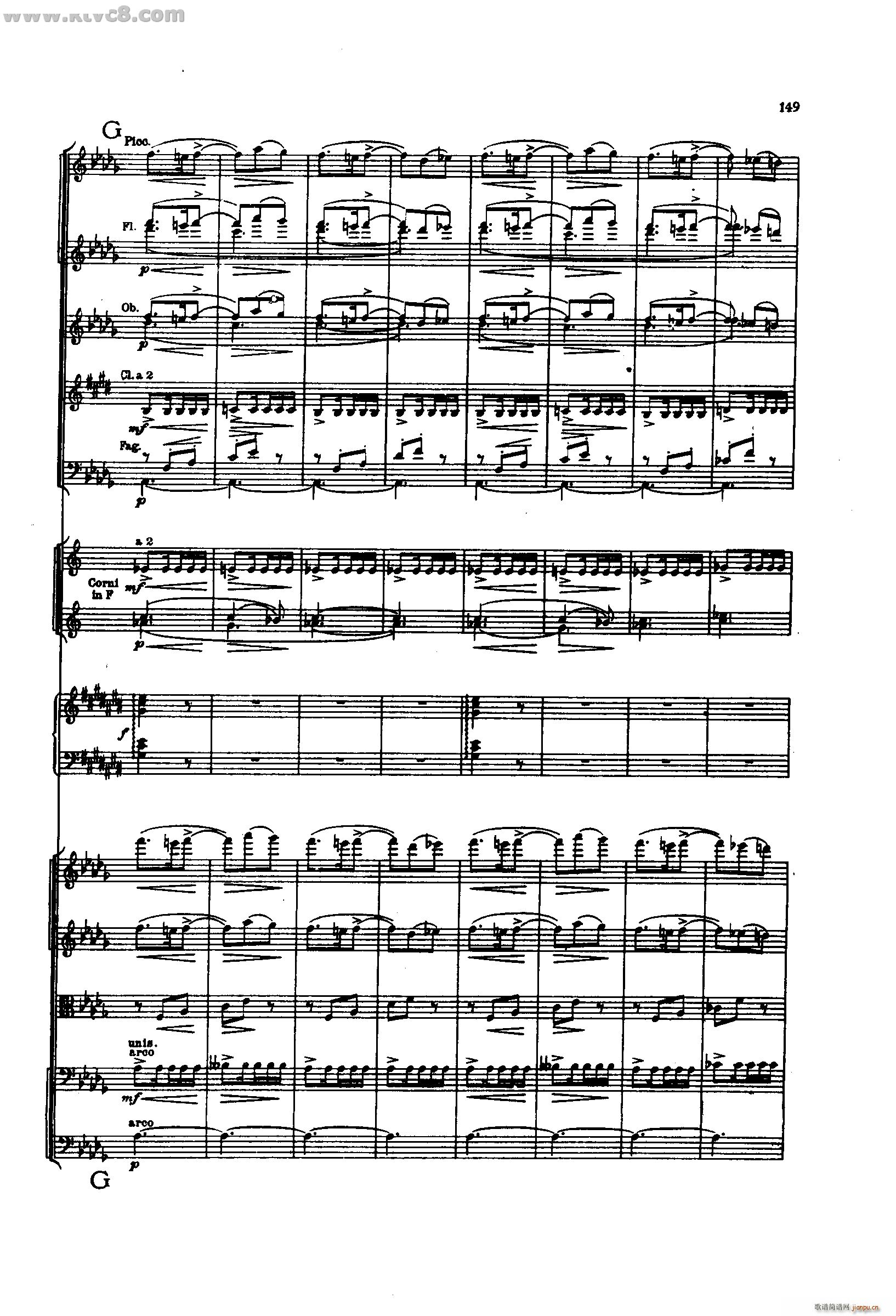 舍赫拉查达交响组曲 作品35 第四部分(总谱)3