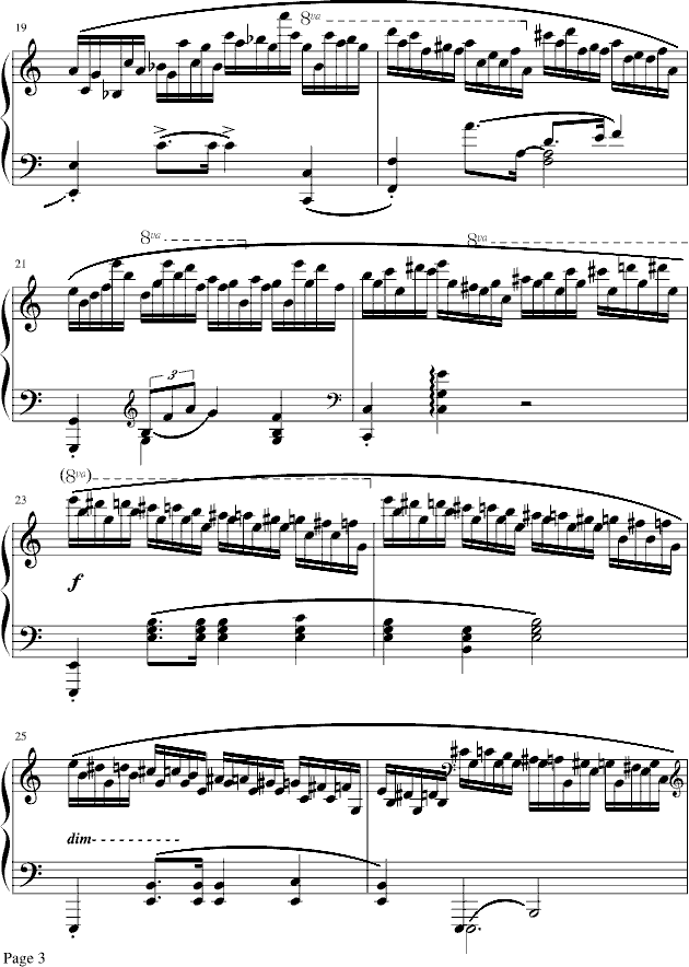 肖邦冬风练习曲(钢琴谱)3