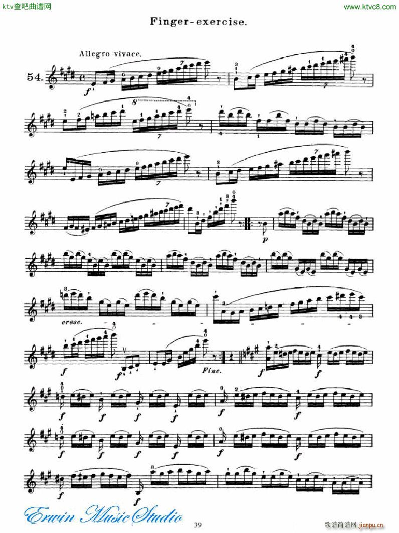 马扎斯 75首渐进式旋律练习 图书2 27首Brilliante 练习3(十字及以上)8