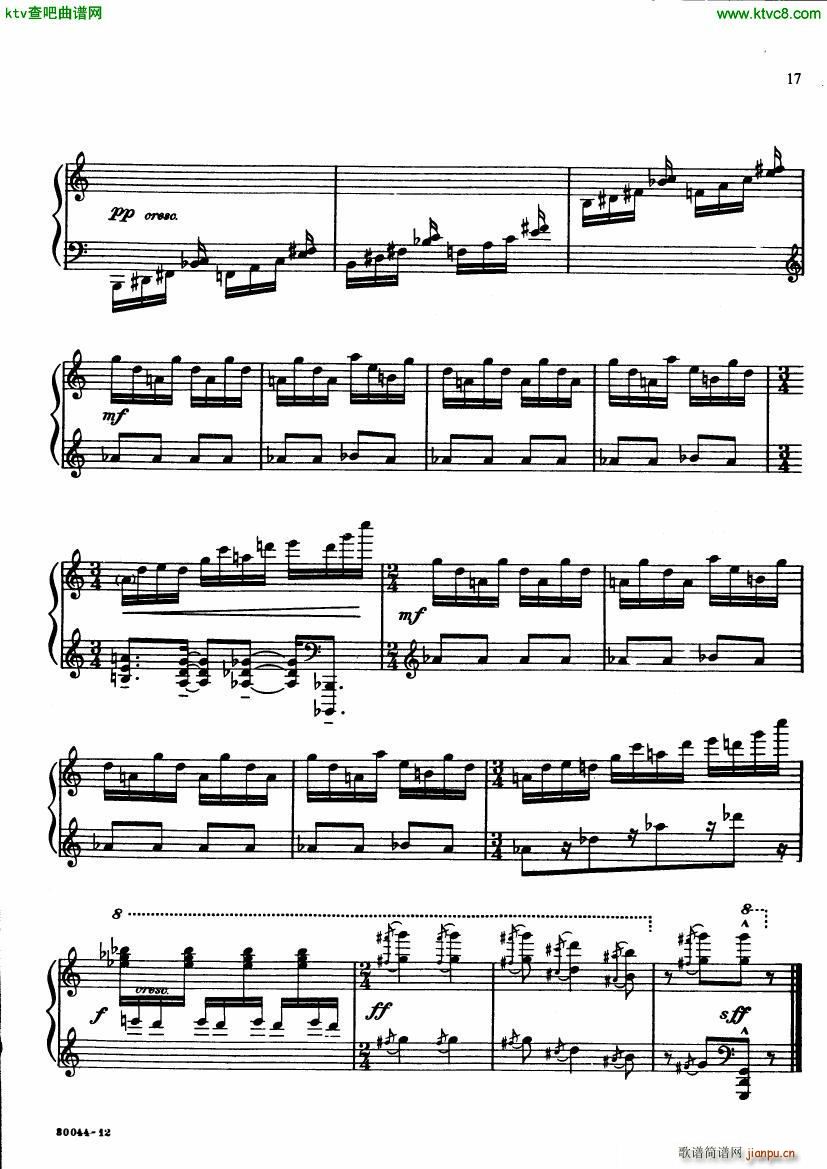 ginastera preludios americanos(钢琴谱)16